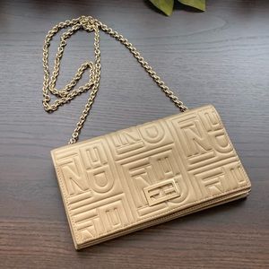 Authentic FENDI Logo Wallet With Chain